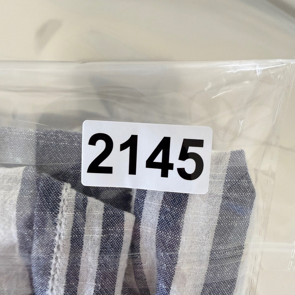 Lucky Brand Womens Blue White Striped Cotton Henley Top Long Sleeve Size Large - Picture 10 of 11